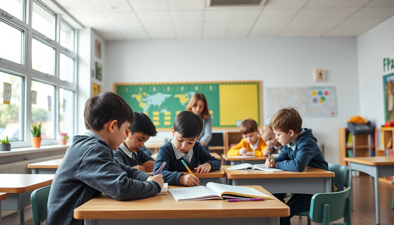 Student using learning strategies while studying