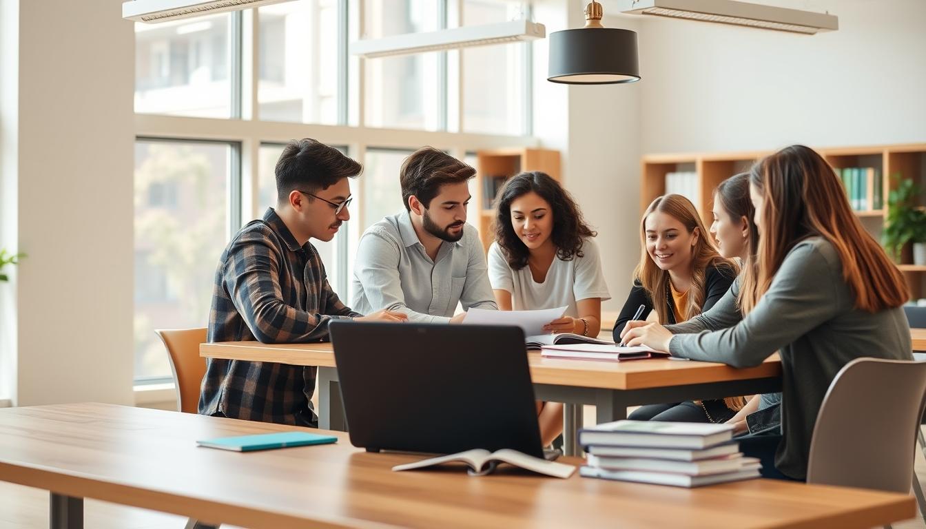 Structured study materials and learning resources on a desk
